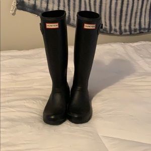 Hunter rain boots Matte Black size 7